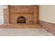 Brick fireplace in the basement Gathering room at 220 Augusta Dr, Statesville, NC 28625