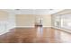 Spacious living room featuring hardwood floors and a fireplace at 220 Augusta Dr, Statesville, NC 28625