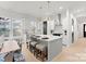 Bright kitchen features an island with bar stool seating and modern stainless steel appliances at 2221 Edison St, Charlotte, NC 28206