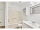 Clean bathroom with a tub, shower, and vanity at 27097 Cove Ln, Tega Cay, SC 29708