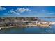 Aerial view of waterfront property with expansive lake views and private dock at 3474 Lake Wylie Dr, Rock Hill, SC 29732