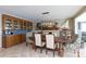 Spacious dining area with wooden table and built-in hutch at 3474 Lake Wylie Dr, Rock Hill, SC 29732
