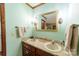 Bathroom with double vanity and large mirror at 4816 Zion Church Rd, Concord, NC 28025
