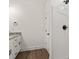 Spacious bathroom featuring a sink, a shower, and a door at 5177 Flay Rd, Lincolnton, NC 28021