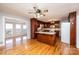 Spacious kitchen with an island and hardwood floors at 5513 Suttlemyre Ln, Hickory, NC 28601