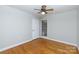 Bright bedroom with hardwood floors and ceiling fan at 665 Edwards Rd, Fort Lawn, SC 29714
