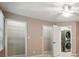 Bedroom featuring a walk-in closet, spacious closets with storage, and laundry area at 9108 Nolley Ct # B, Charlotte, NC 28270