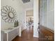 Hardwood floor entryway with view into living room at 1018 Archibald Ave, Fort Mill, SC 29708