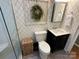 Updated bathroom with a vanity, toilet, and shower at 130 Badin Lake Cir, New London, NC 28127