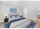 Serene bedroom with coastal-themed decor and ample space at 16400 Cozy Cove Rd, Charlotte, NC 28278