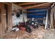 Outdoor shed containing a riding lawn mower at 1648 Newton Dr, Statesville, NC 28677