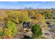 Charming home with inviting curb appeal set against a vibrant backdrop of fall foliage and skyline view at 2149 Highland St, Charlotte, NC 28208