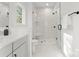 Clean bathroom with walk-in shower and modern fixtures at 2149 Highland St, Charlotte, NC 28208