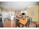 Spacious dining area adjacent to kitchen, hardwood floors at 328 Sensibility Cir, Fort Mill, SC 29708