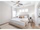 Spacious bedroom with ceiling fan and neutral decor at 3714 Small Ave, Charlotte, NC 28269