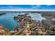 Expansive aerial view of waterfront property on Lake Norman, showcasing natural beauty and stunning water views at 3995 Burton Ln, Denver, NC 28037