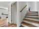 Hallway leading to the wood stairs at 3995 Burton Ln, Denver, NC 28037