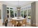 Charming breakfast nook with lots of windows, a round table, and views of the outdoors at 4004 Blossom Hill Dr, Matthews, NC 28104