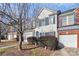 Attractive townhome with gray siding, and landscaping at 6019 Queens Walk Ct, Indian Land, SC 29707