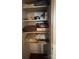 Linen closet with shelving for towels and storage at 897 Mocksville Hwy, Statesville, NC 28625