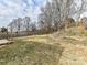 Spacious backyard featuring a grassy area, trees, and wood fencing, offering privacy and outdoor enjoyment at 1128 Tangle Ridge Se Dr, Concord, NC 28025