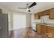 Kitchen with wood cabinets, stainless steel appliances, and tiled floor at 1614 Hardy Dr, Rock Hill, SC 29732