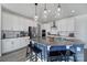 Modern kitchen with stainless steel appliances, granite countertops, and a center island at 343 Embers Ln, Clover, SC 29710