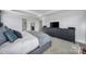 Main bedroom with a large bed, TV, and ensuite bathroom at 343 Embers Ln, Clover, SC 29710