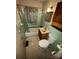 Bathroom with shower/tub combo, vanity, and toilet at 518 Glenn St, Chester, SC 29706