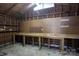 Spacious workshop with pegboard walls and built-in workbench at 1138 Norland Rd, Charlotte, NC 28205