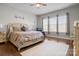 Spacious main bedroom with hardwood floors and large windows at 122 Still Creek Dr, Mooresville, NC 28115