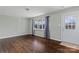 Living room with dark hardwood floors and view at 133 Fieldstone Farm Dr, Statesville, NC 28625