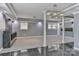 Finished basement featuring gray carpet, black tiles, an aquarium and modern lighting at 1401 Southwest Blvd, Newton, NC 28658