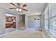 A spacious living room leads to the modern kitchen with stainless steel appliances and stylish design at 1401 Southwest Blvd, Newton, NC 28658