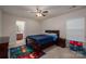 Bedroom with double bed and ceiling fan at 2748 Smethwick Ln, Gastonia, NC 28056