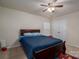 Bedroom with double bed and ceiling fan at 2748 Smethwick Ln, Gastonia, NC 28056