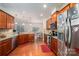 Modern kitchen with stainless steel appliances and granite countertops at 2748 Smethwick Ln, Gastonia, NC 28056