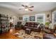 Living room with hardwood floors and comfortable seating at 303 Edgewood Rd, Shelby, NC 28150