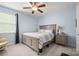 Bedroom with double bed and ceiling fan at 3205 Helmsley Ct, Concord, NC 28027