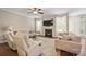 Comfortable living room with hardwood floors and fireplace at 3205 Helmsley Ct, Concord, NC 28027