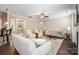 Relaxing living room featuring hardwood floors and fireplace at 3205 Helmsley Ct, Concord, NC 28027