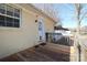 Back deck with door leading to house at 416 Delview Dr, Cherryville, NC 28021