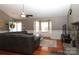 Living room with hardwood floors, bay window and fireplace at 416 Delview Dr, Cherryville, NC 28021