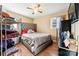 Cozy bedroom featuring a decorative bed frame and hardwood floors at 453 Bynum Ave, Rock Hill, SC 29732