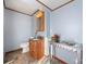 Vanity with granite countertop, toilet, and decorative table at 513 Paradise Cir, Belmont, NC 28012