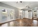 Sunroom with tiled floor, access to backyard, and ceiling fan at 513 Paradise Cir, Belmont, NC 28012