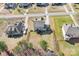 Aerial view showcasing home's backyard and neighborhood at 6361 Willow Farm Dr, Denver, NC 28037