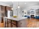 Spacious kitchen with island and stainless steel appliances at 6361 Willow Farm Dr, Denver, NC 28037