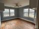 Bedroom with hardwood floors and two large windows at 649 Arch Dr, Rock Hill, SC 29730