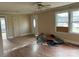 Living room with hardwood and plywood floors, needing renovation at 649 Arch Dr, Rock Hill, SC 29730